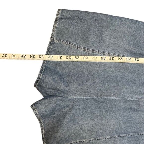 NWT Something Navy Chambray Short Romper Long Sleeve Pearl Buttons Size Large - Picture 6 of 11